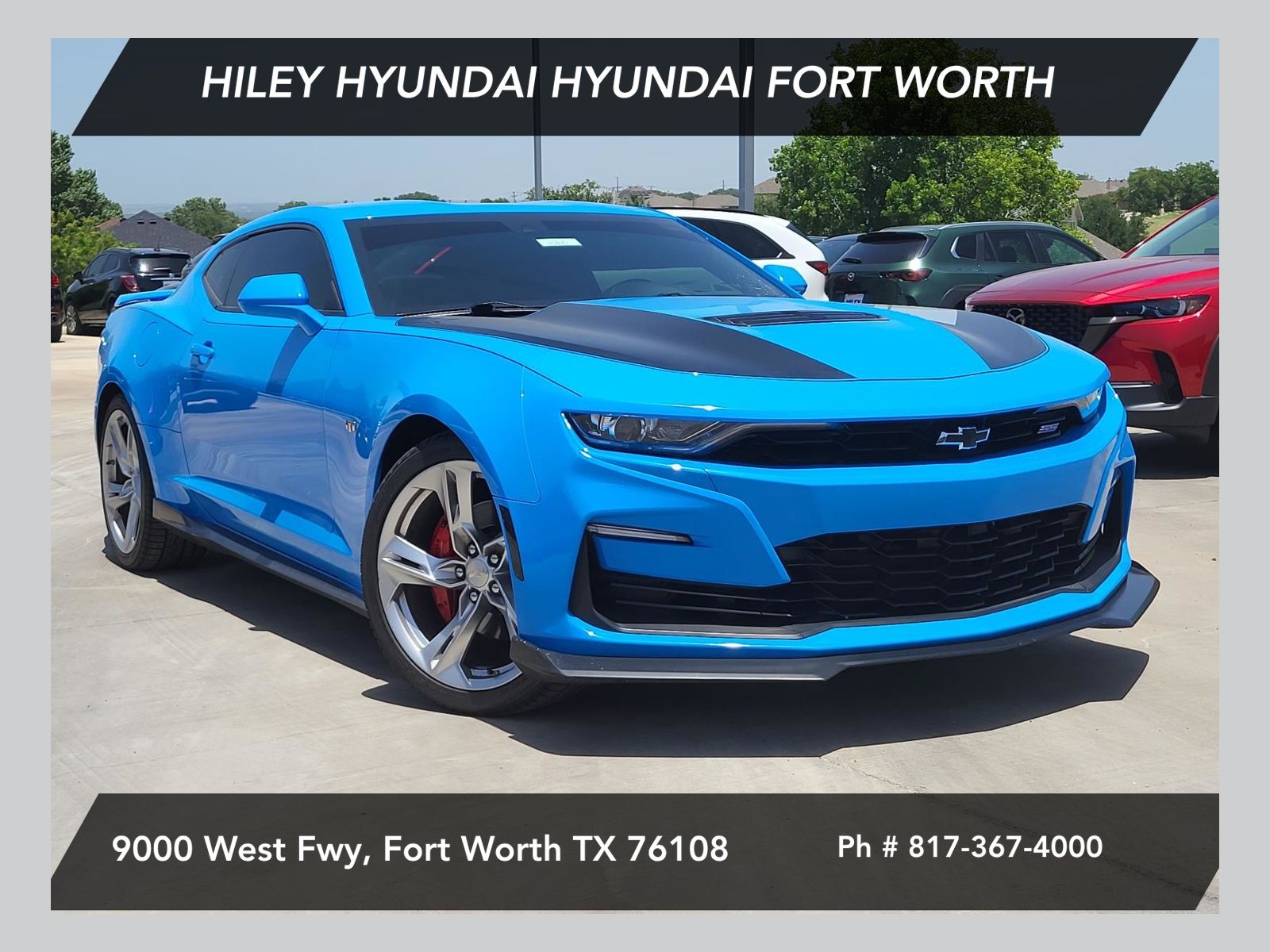 Rapid Blue 2022 Chevrolet Camaro Coupe Rear-Wheel Drive Automatic