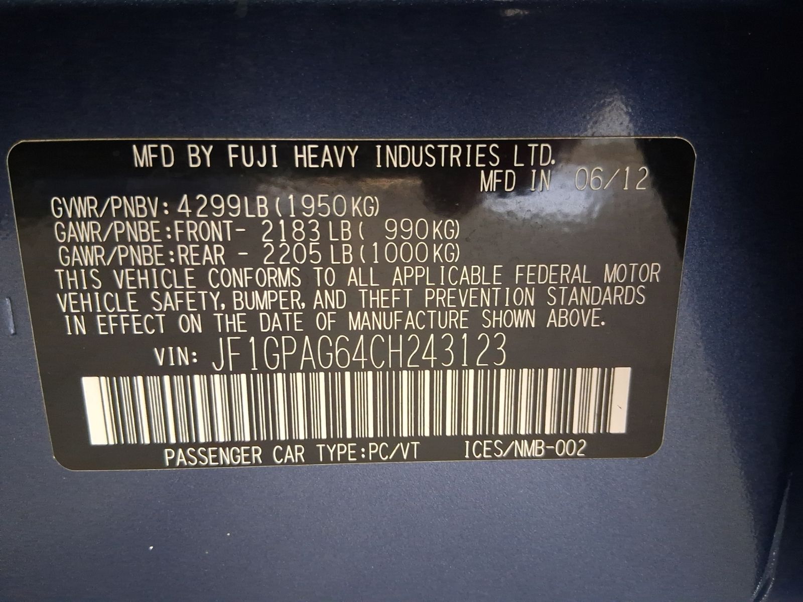 Used Car 2012 Subaru Impreza  2.0i Limited For Sale Under $10,000 In Austin, Texas