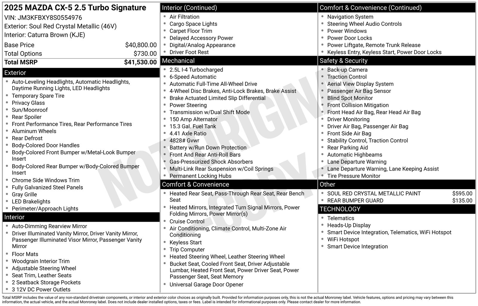Used Car 2025 Mazda Cx-5  Wagon 4 Dr. 2.5 Turbo Signature All Wheel Drive For Sale Under $35,000 In Austin, Texas