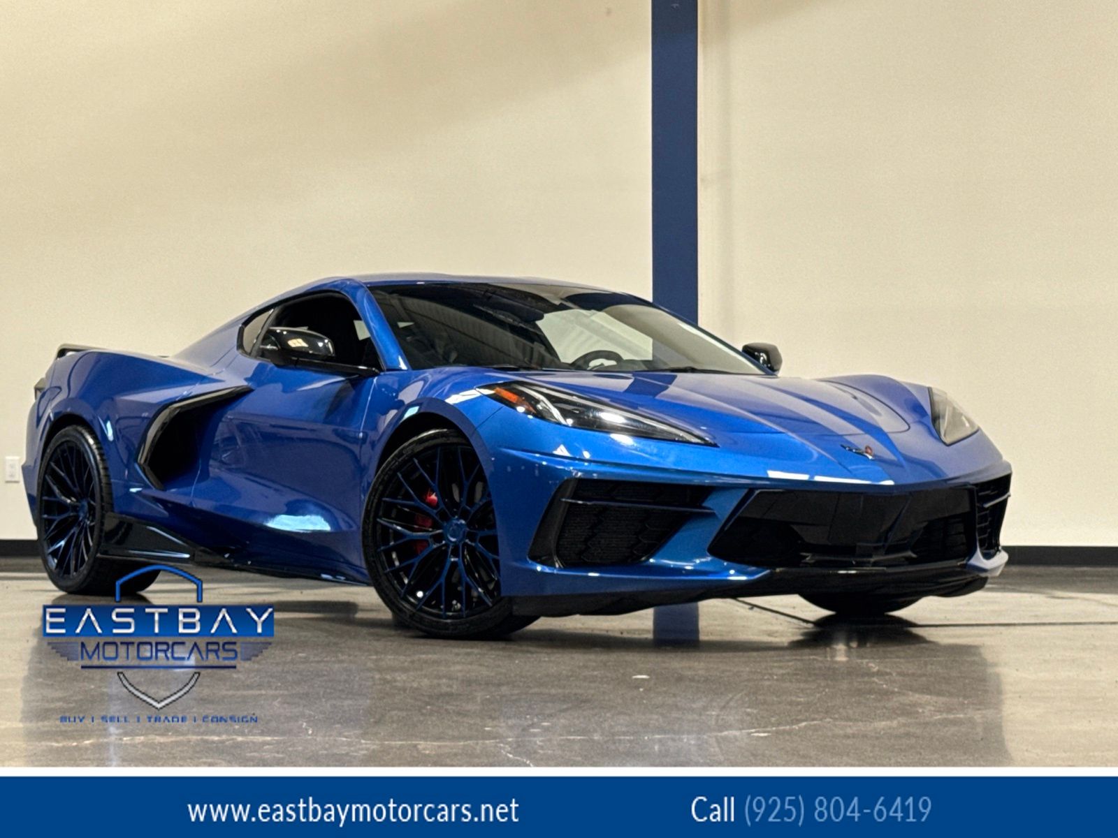 Elkhart Lake Blue Metallic 2021 Chevrolet Corvette Stingray 1LT Coupe RWD Coupe Rear-Wheel Drive 8-Speed Dual Clutch