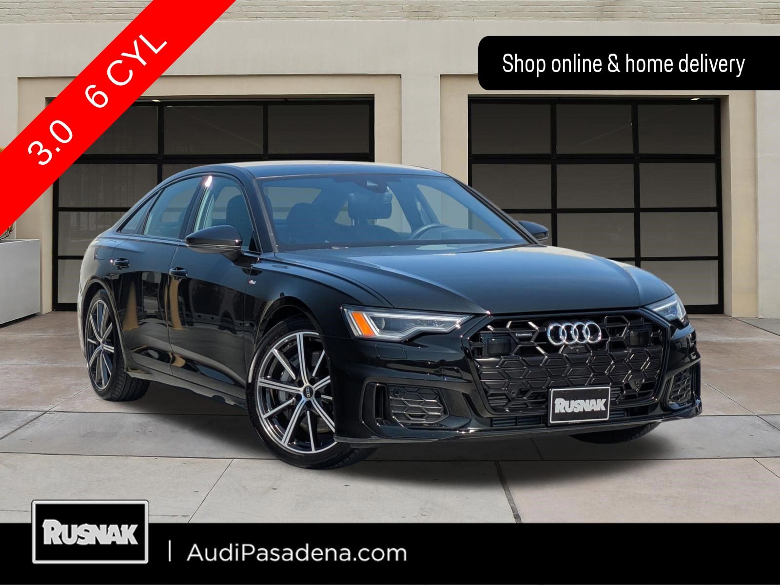 Mythos Black Metallic 2025 Audi A6 quattro Premium Plus 55 TFSI Sedan All-Wheel Drive 7-Speed Automatic