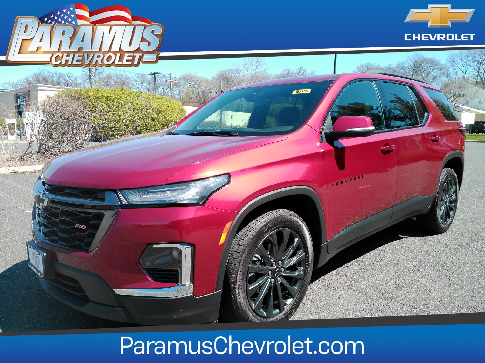 Radiant Red Tintcoat 2023 Chevrolet Traverse RS AWD SUV / Crossover Four-Wheel Drive 9-Speed Automatic