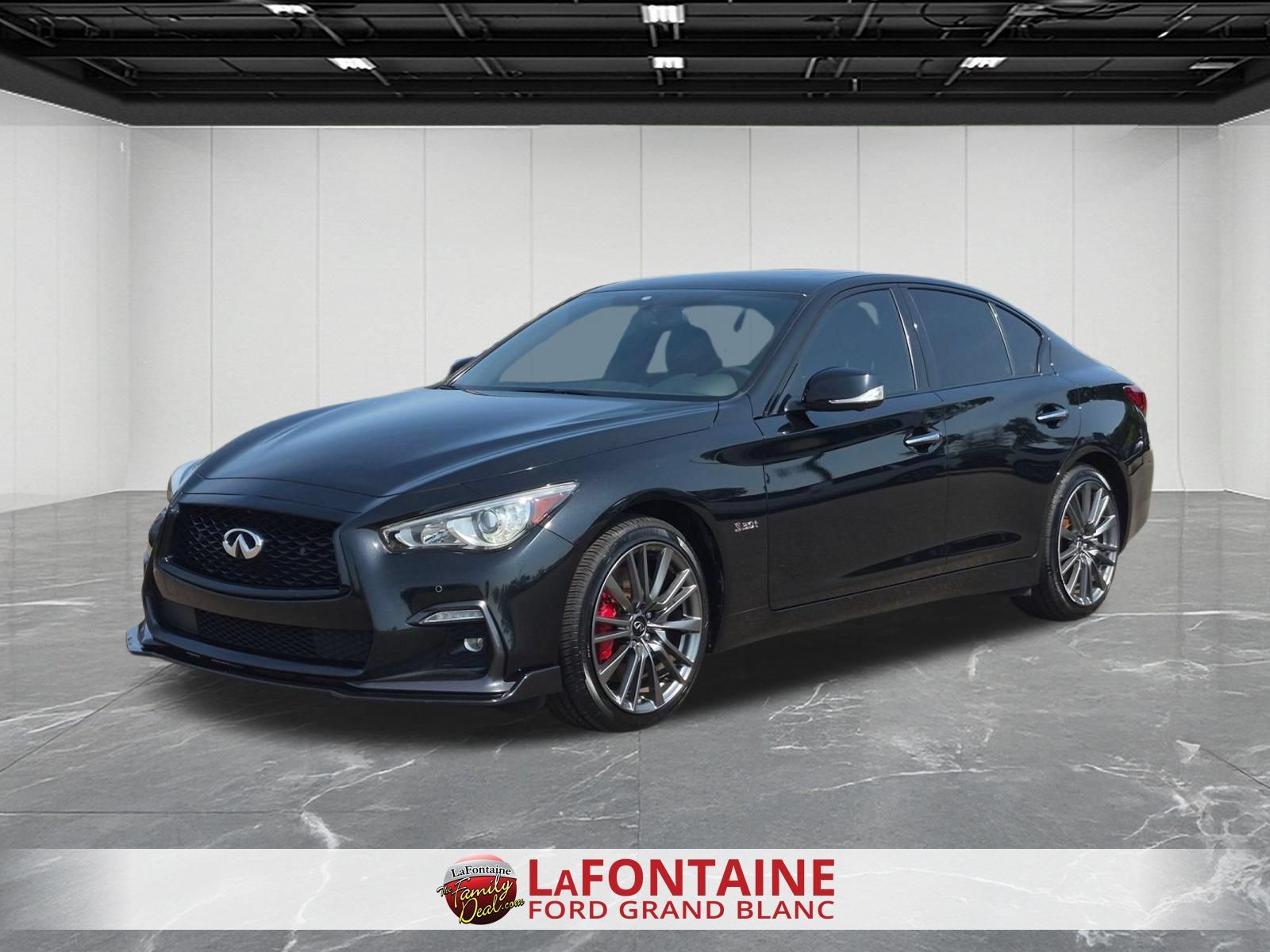 Midnight Black 2019 INFINITI Q50 Sedan All-Wheel Drive 7-Speed Automatic Overdrive