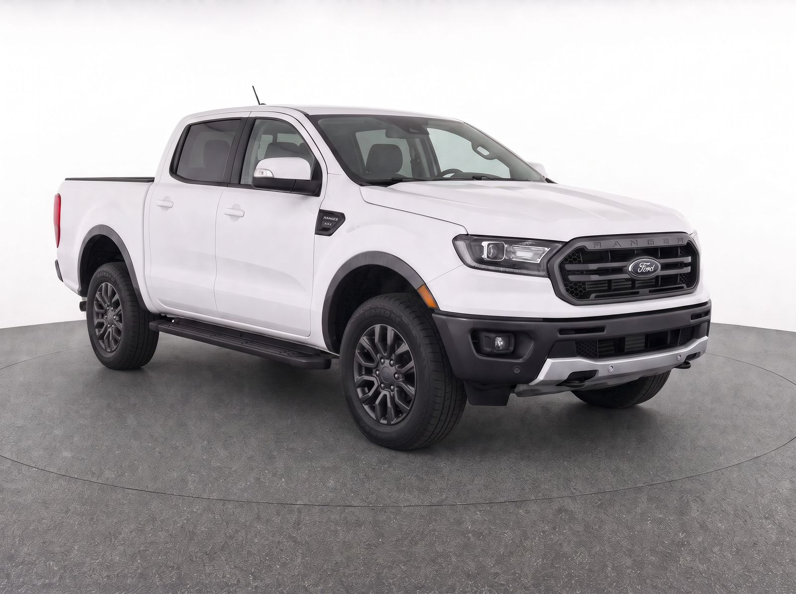 White Platinum 2019 Ford Ranger Pickup Truck Four-Wheel Drive Automatic