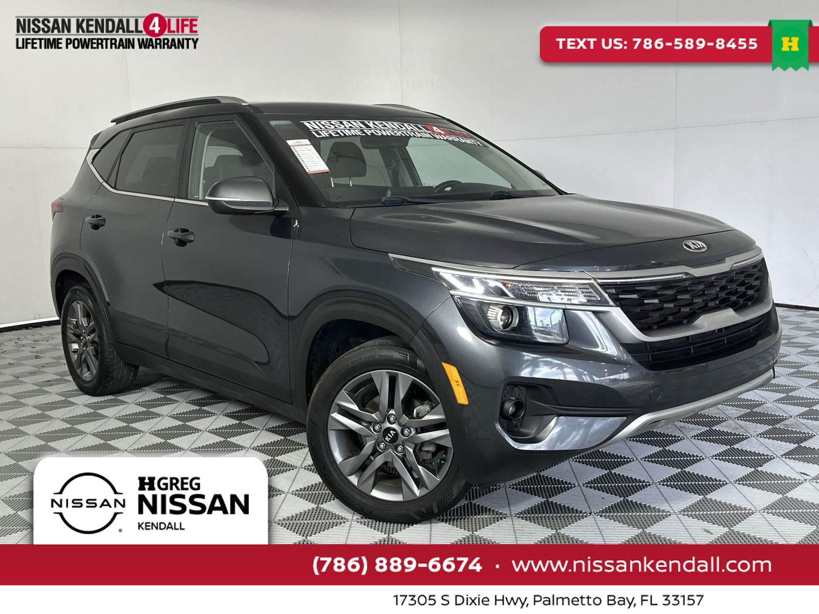 Gravity Gray 2021 Kia Seltos SUV / Crossover Front-Wheel Drive Continuously Variable Transmission