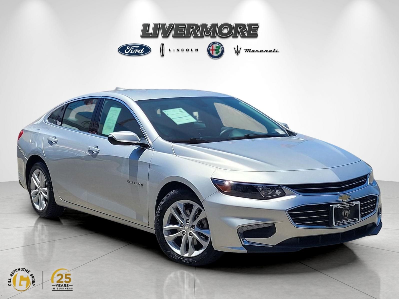 Silver Ice Metallic 2018 Chevrolet Malibu Sedan Front-Wheel Drive 6-Speed Automatic