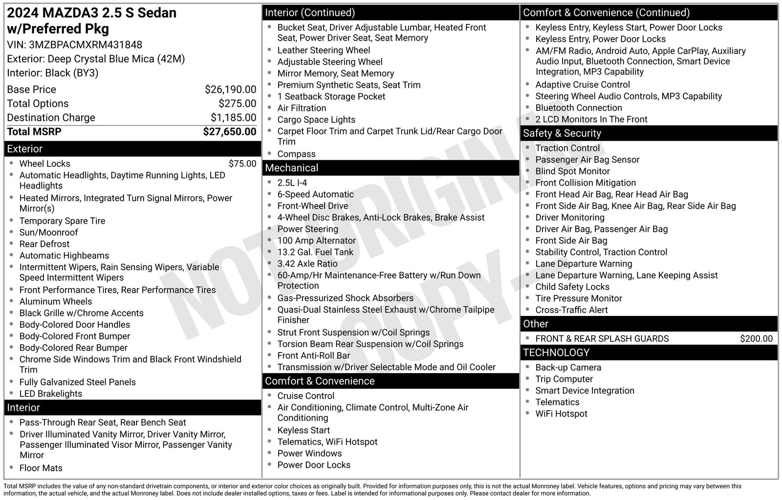 Used Car 2024 Mazda Mazda3  2.5 S Preferred Package For Sale Under $25,000 In Austin, Texas