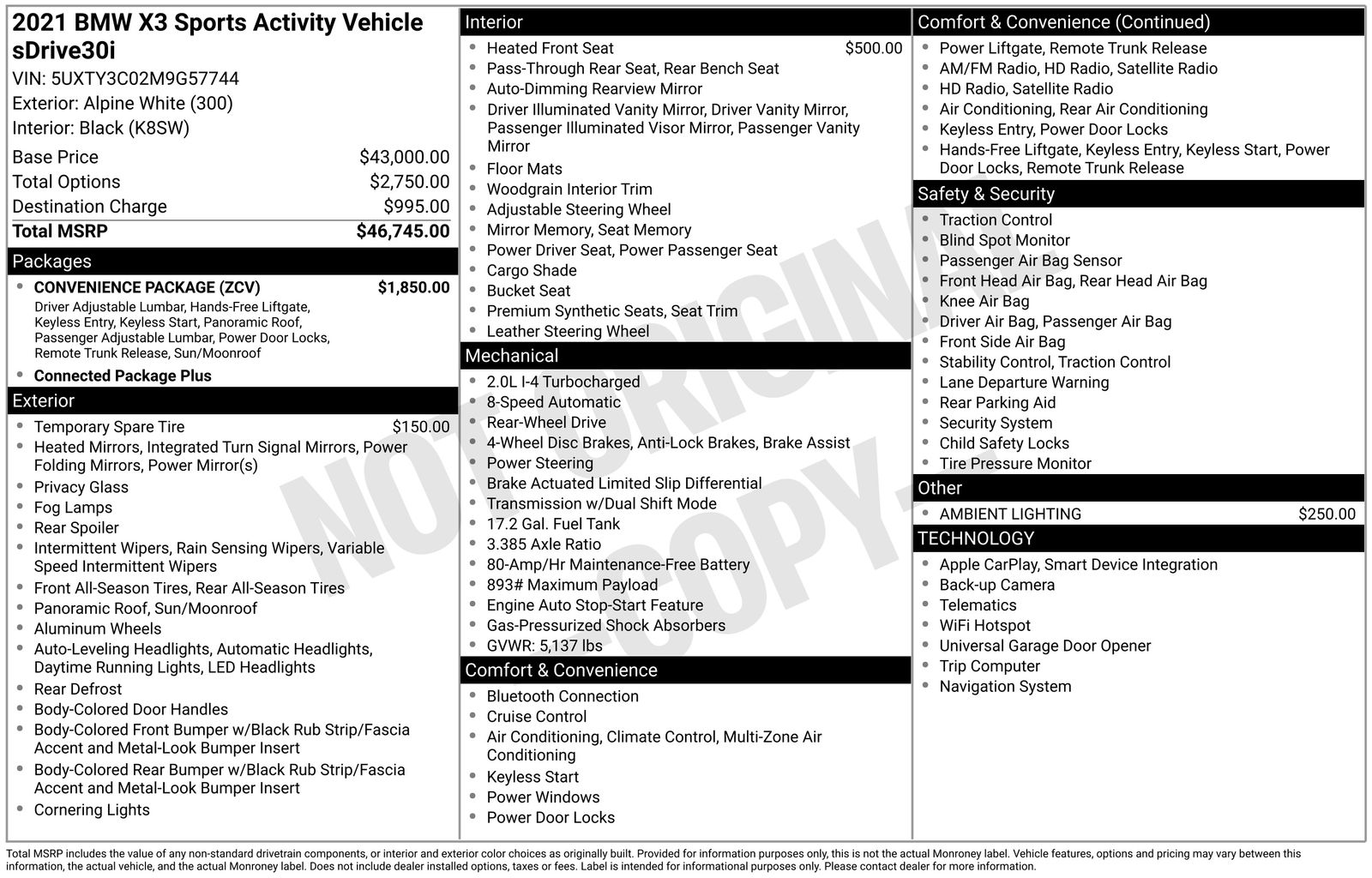 Used Car 2021 Bmw X3  Sdrive30i For Sale Under $25,000 In Austin, Texas