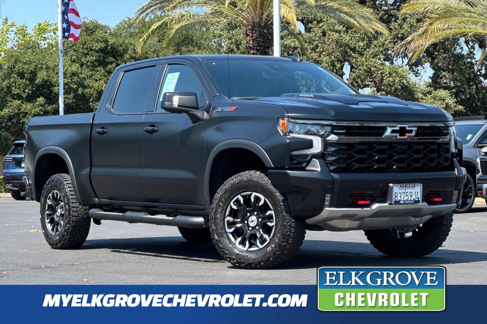 Black 2025 Chevrolet Silverado 1500 Pickup Truck Four-Wheel Drive Automatic
