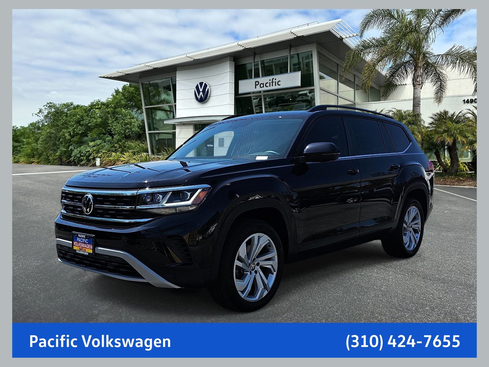 Deep Black Pearl 2021 Volkswagen Atlas SUV / Crossover Front-Wheel Drive 8-Speed Automatic