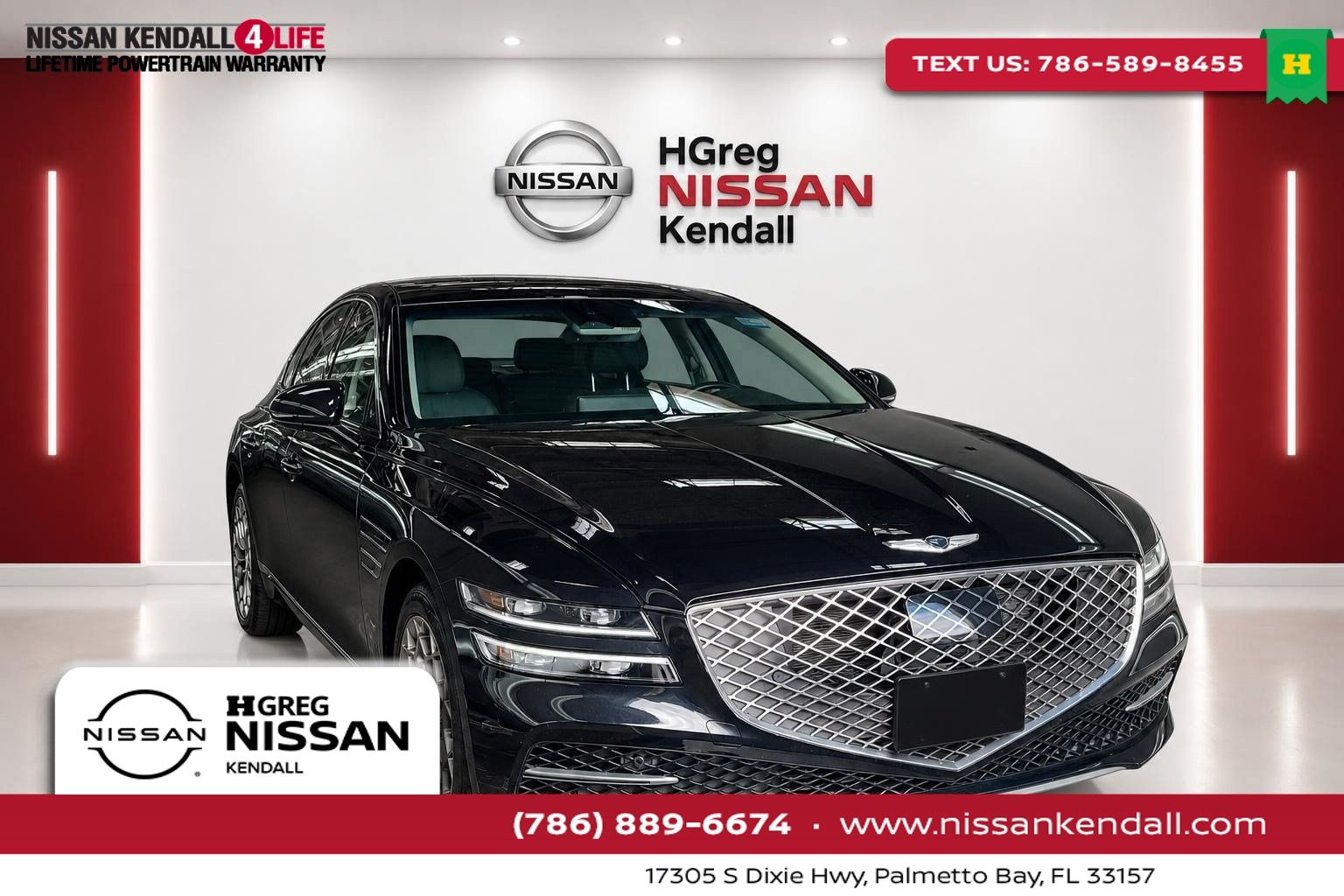Black 2023 Genesis G80 Sedan Rear-Wheel Drive 8-Speed Automatic