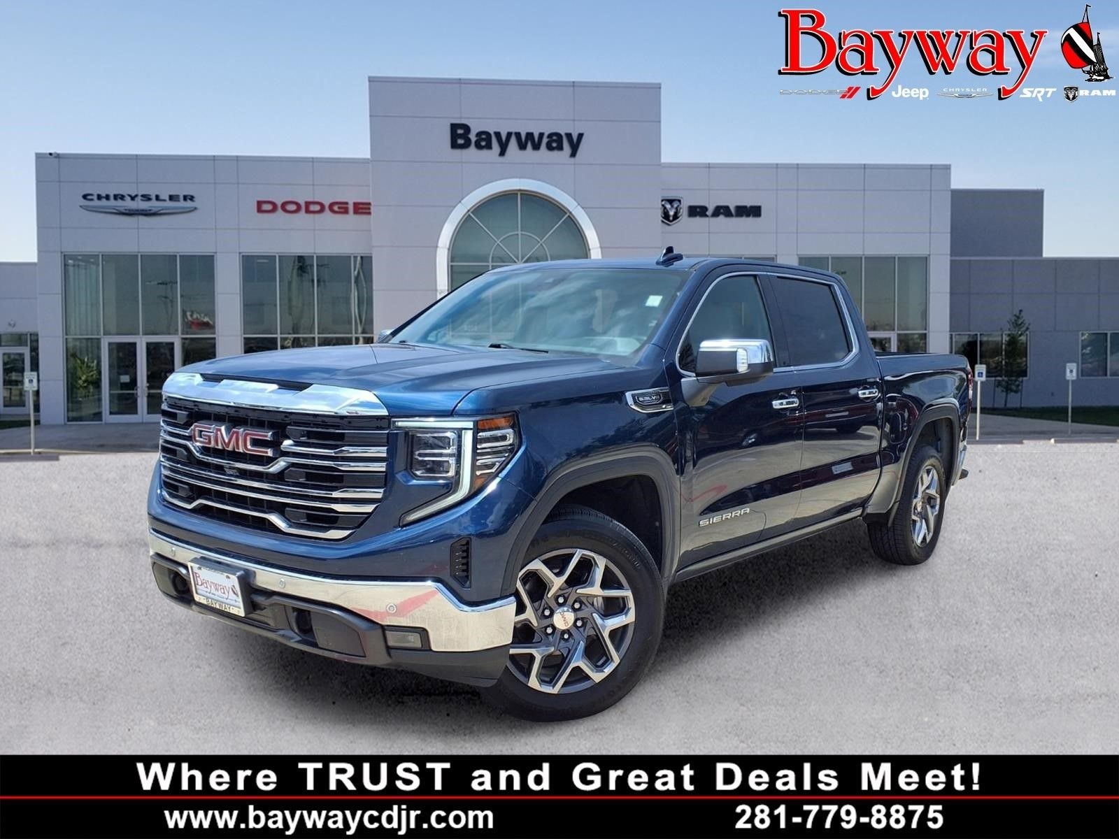 2022 GMC Sierra 1500 SLT Blue at North Houston Mitsubishi