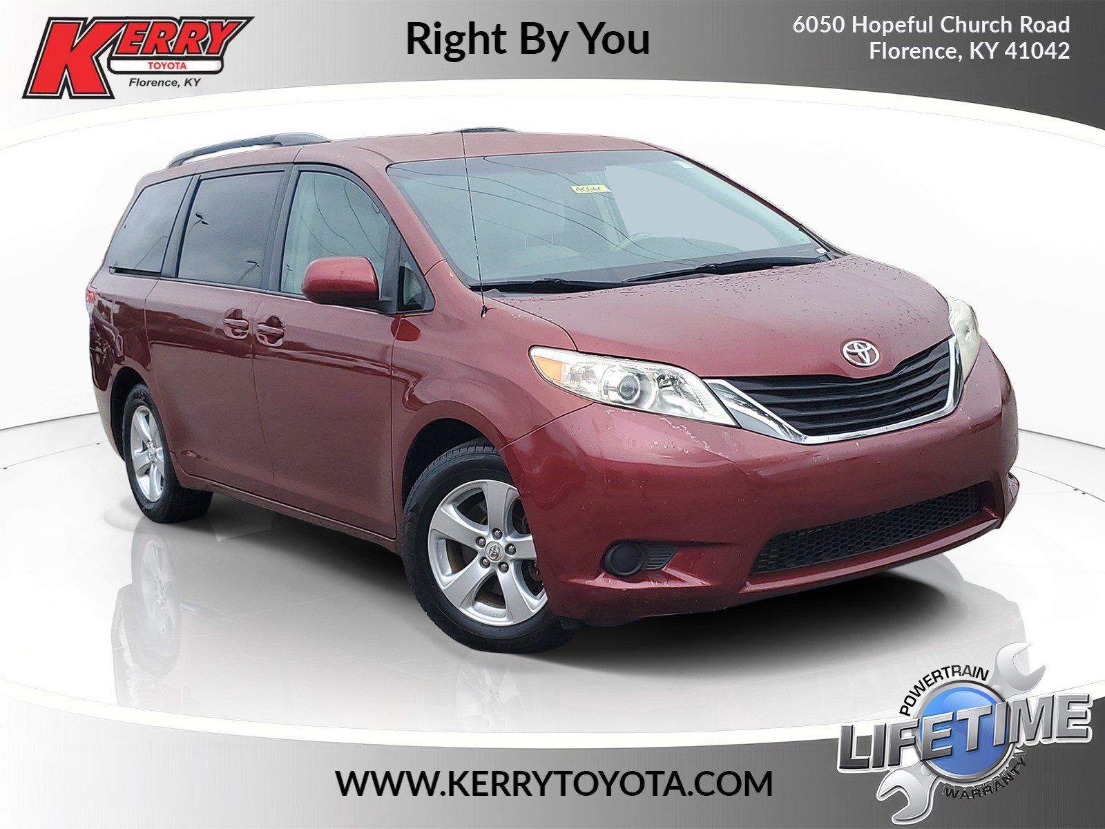 Salsa Red Pearl 2011 Toyota Sienna LE 8-Passenger Minivan Front-Wheel Drive 6-Speed Automatic Overdrive