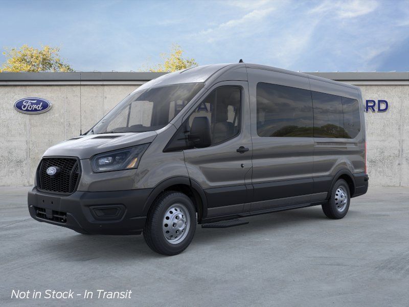 Carbonized Gray Metallic 2026 Ford Transit Passenger 350 XL Medium Roof LB AWD Van All-Wheel Drive