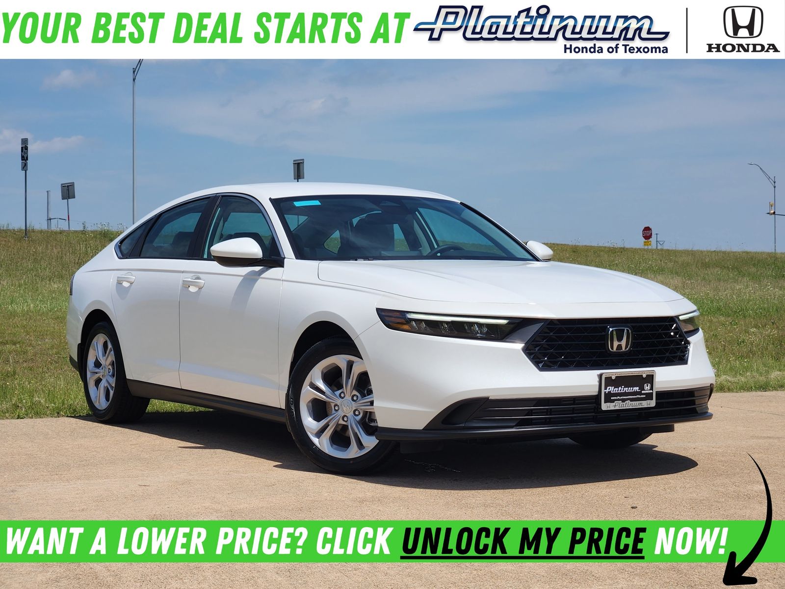 Platinum White Pearl 2026 Honda Accord LX FWD Sedan Front-Wheel Drive Continuously Variable Transmission