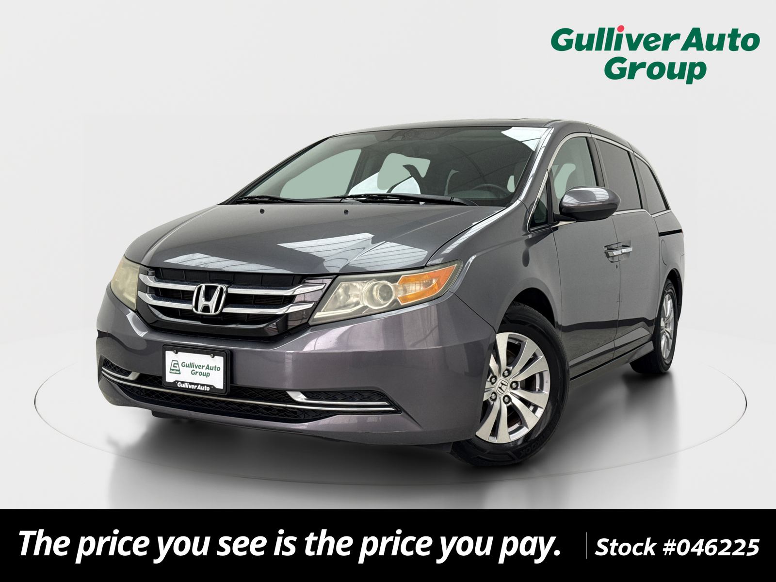 Gray (Modern Steel Metallic) 2016 Honda Odyssey EX-L FWD Minivan Front-Wheel Drive 6-Speed Automatic