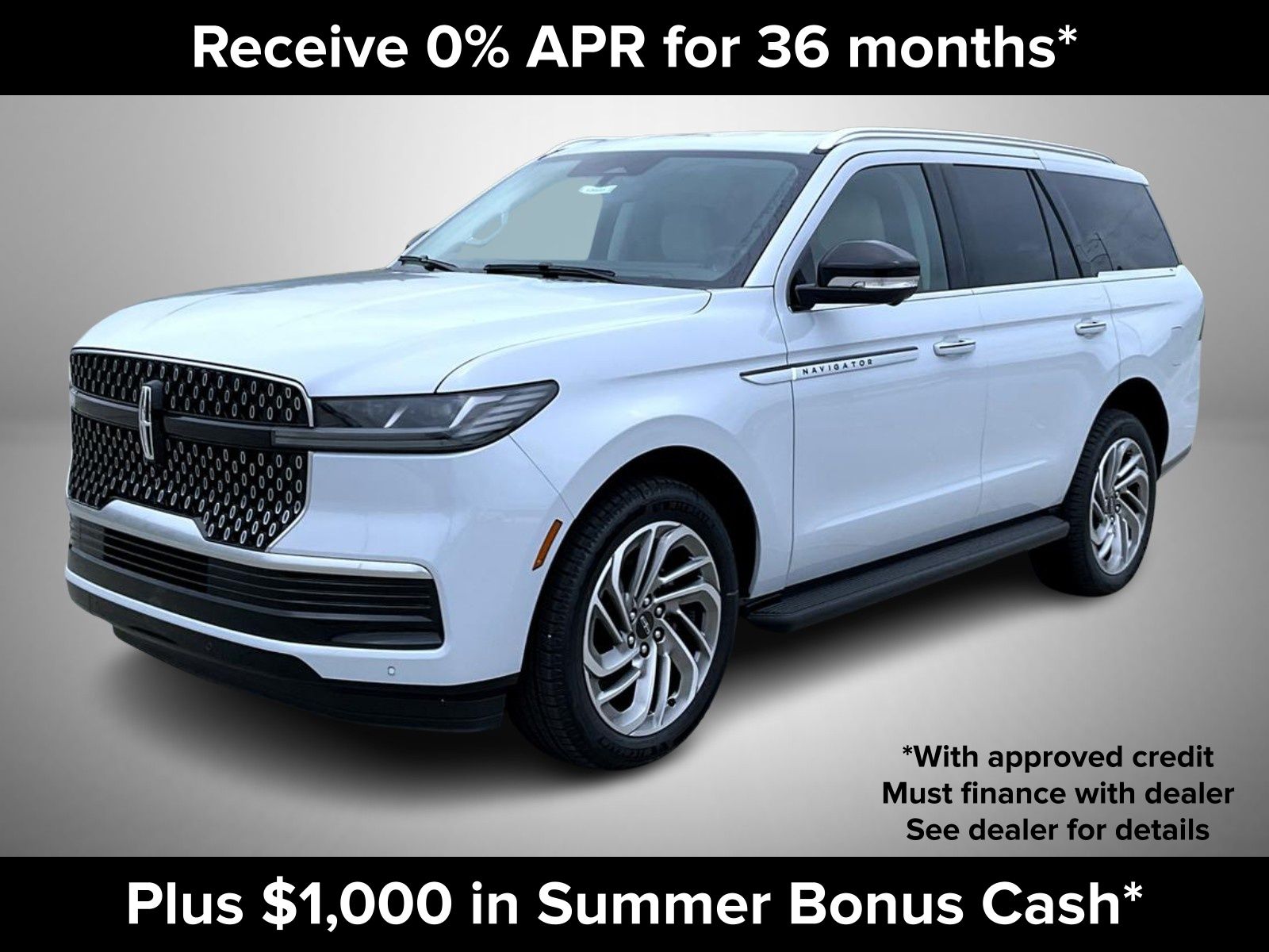 Crystal White Metallic Clearcoat 2026 Lincoln Navigator SUV / Crossover Four-Wheel Drive Automatic