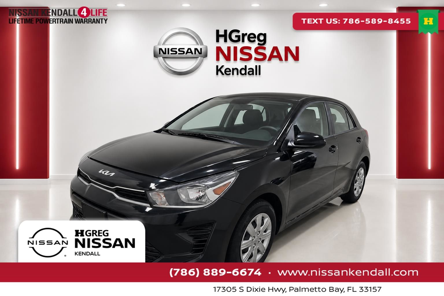 Aurora Black 2023 Kia Rio5 Wagon Front-Wheel Drive Continuously Variable Transmission