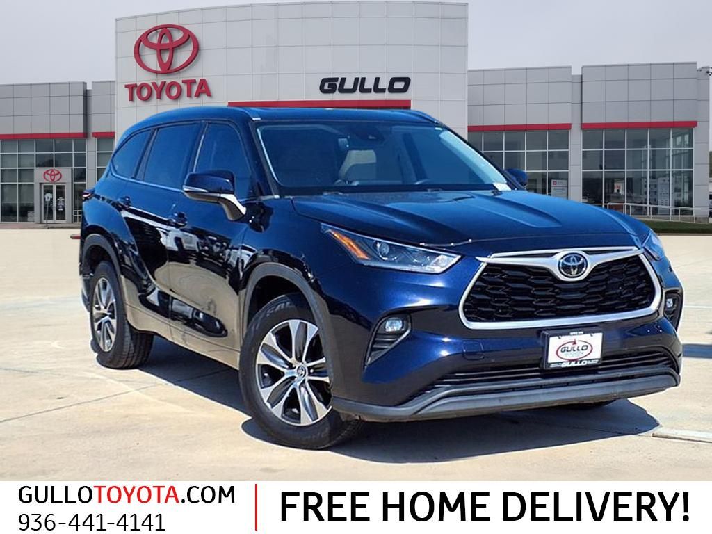 2021 Toyota Highlander XLE Blue at DeMontrond Mazda