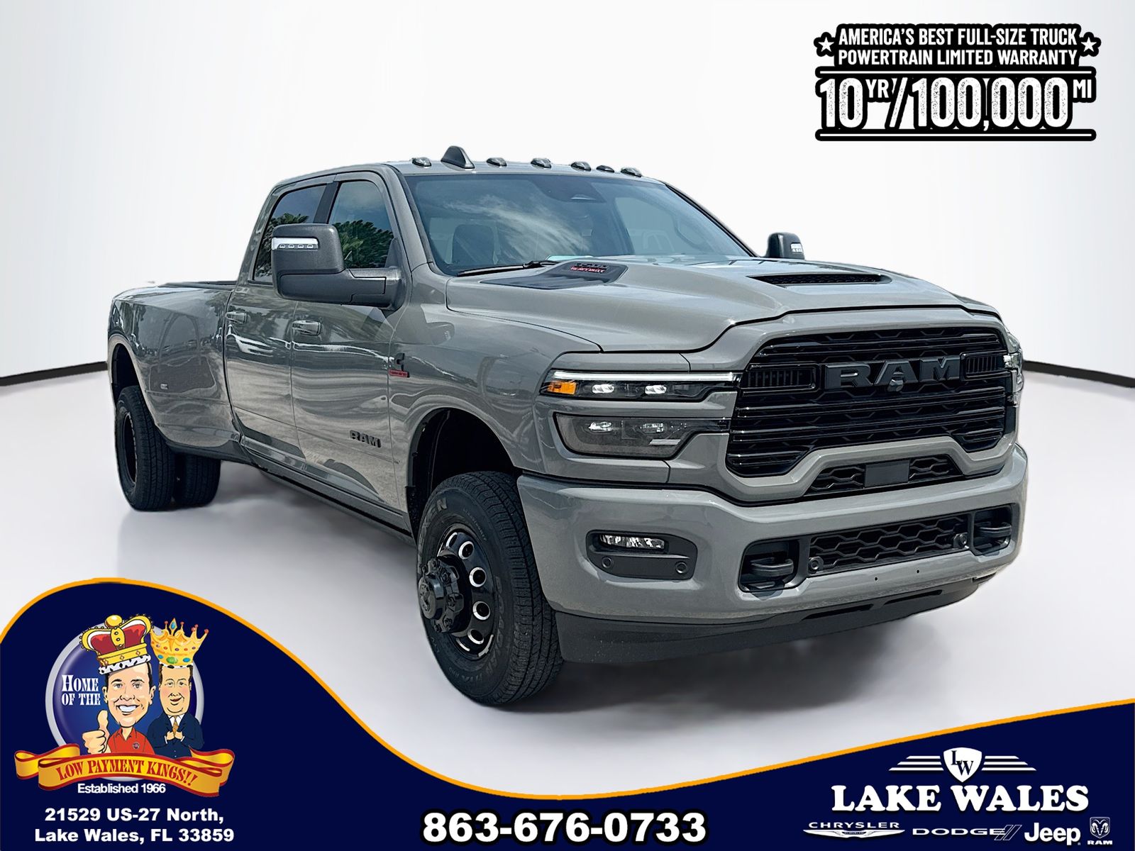 Ceramic Gray Clearcoat 2026 RAM 3500 Pickup Truck Four-Wheel Drive 8-Speed Automatic
