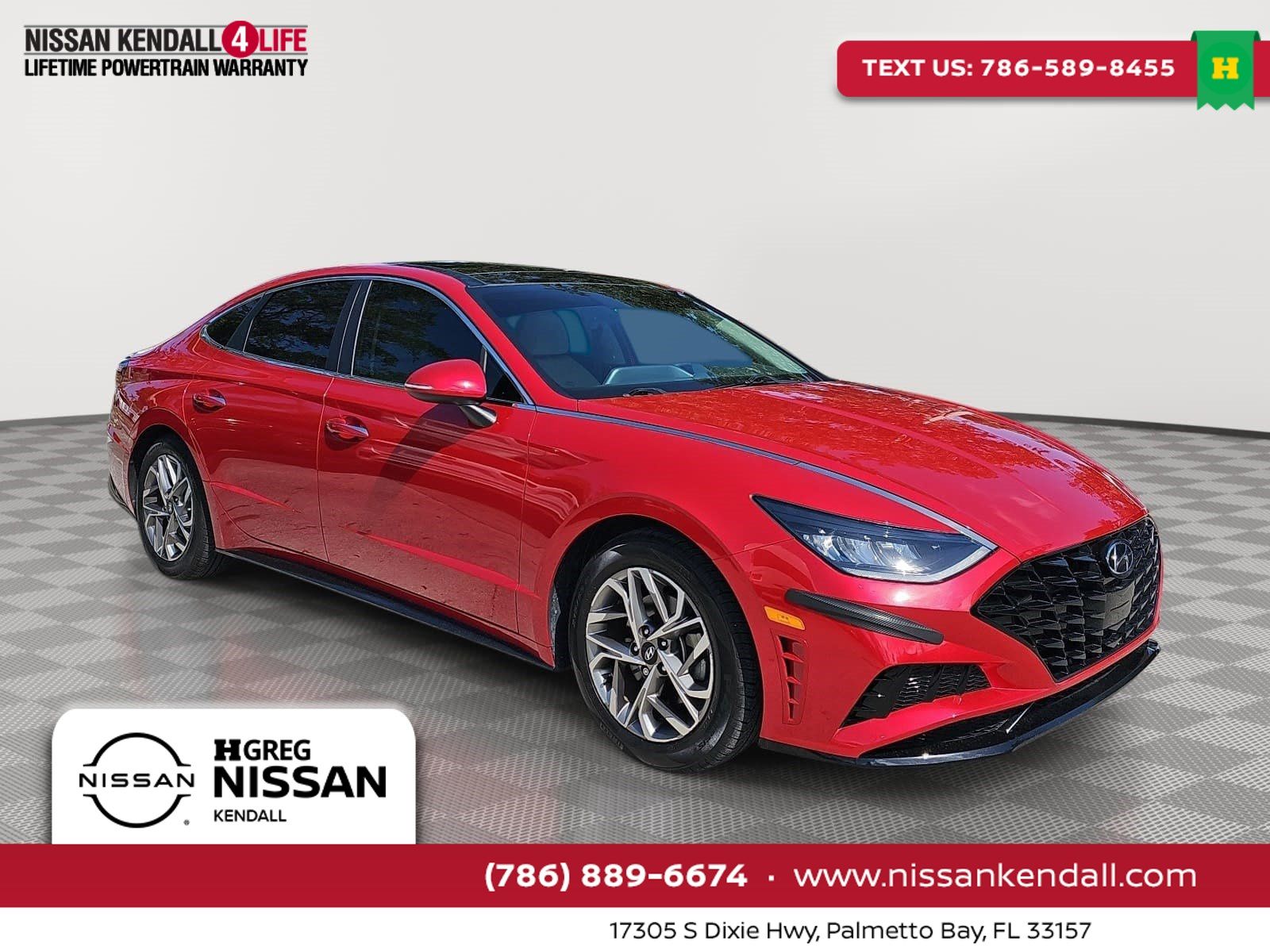 Calypso Red 2021 Hyundai Sonata Sedan Front-Wheel Drive 8-Speed Automatic Overdrive