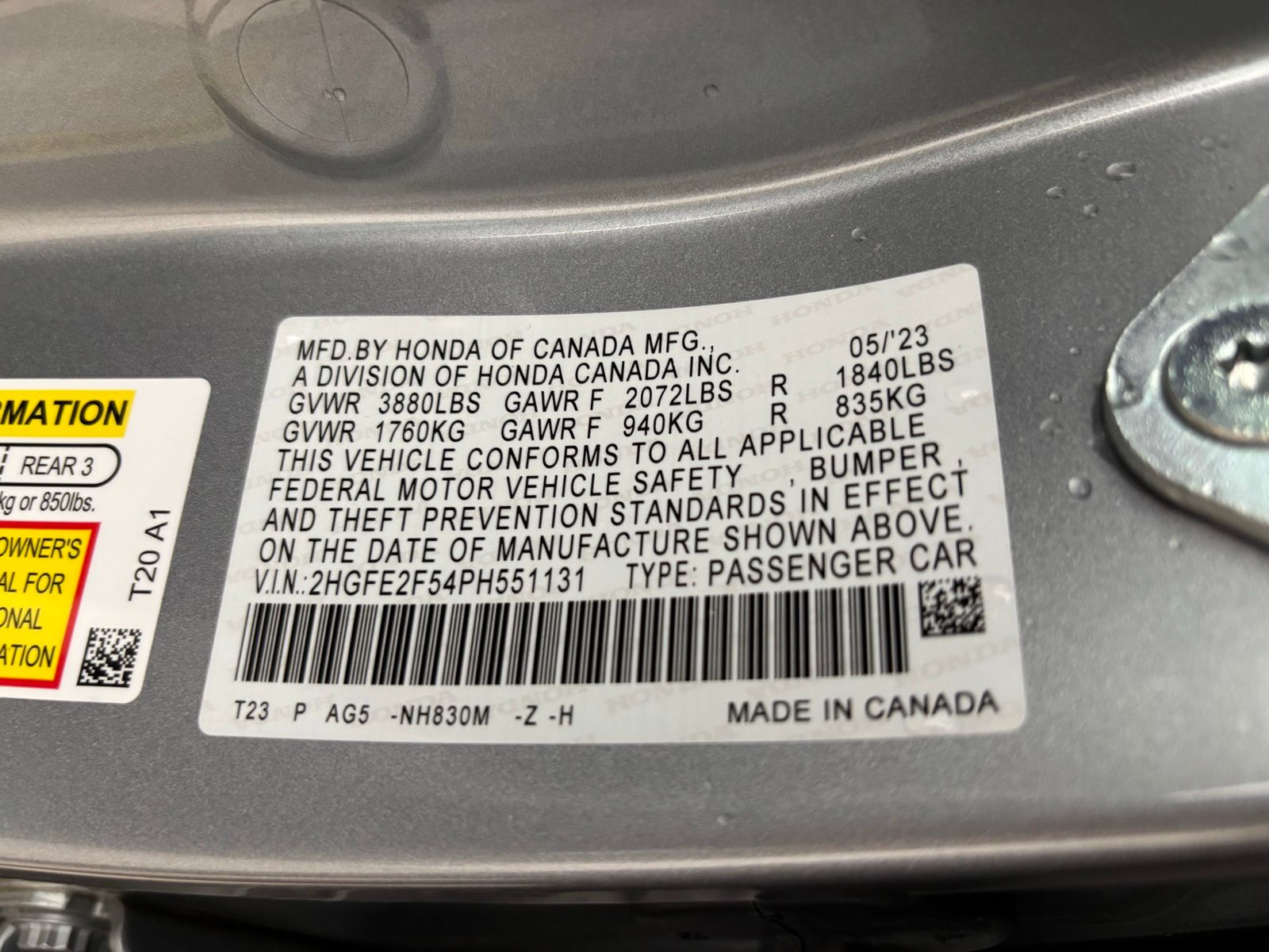 Used Car 2023 Honda Civic  Sport For Sale Under $25,000 In Austin, Texas