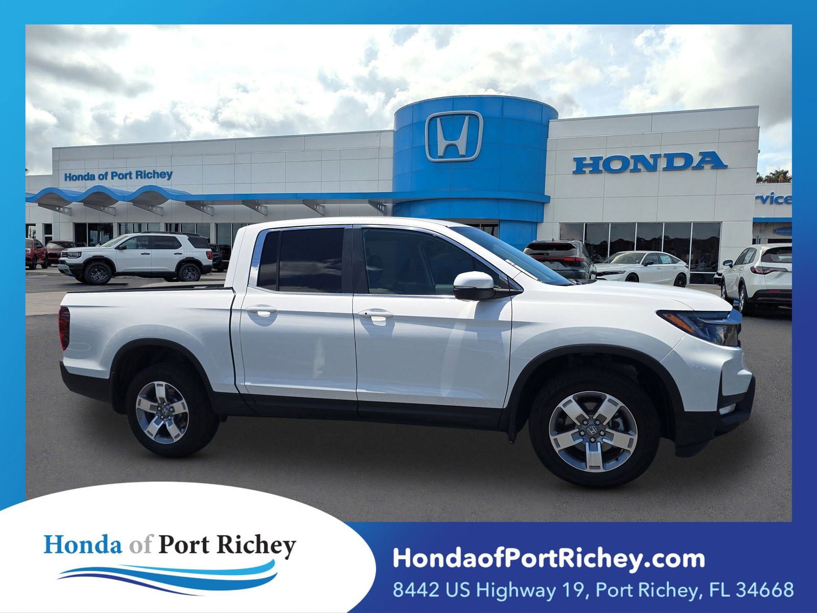 Platinum White Pearl 2026 Honda Ridgeline RTL AWD Pickup Truck All-Wheel Drive 9-Speed Automatic