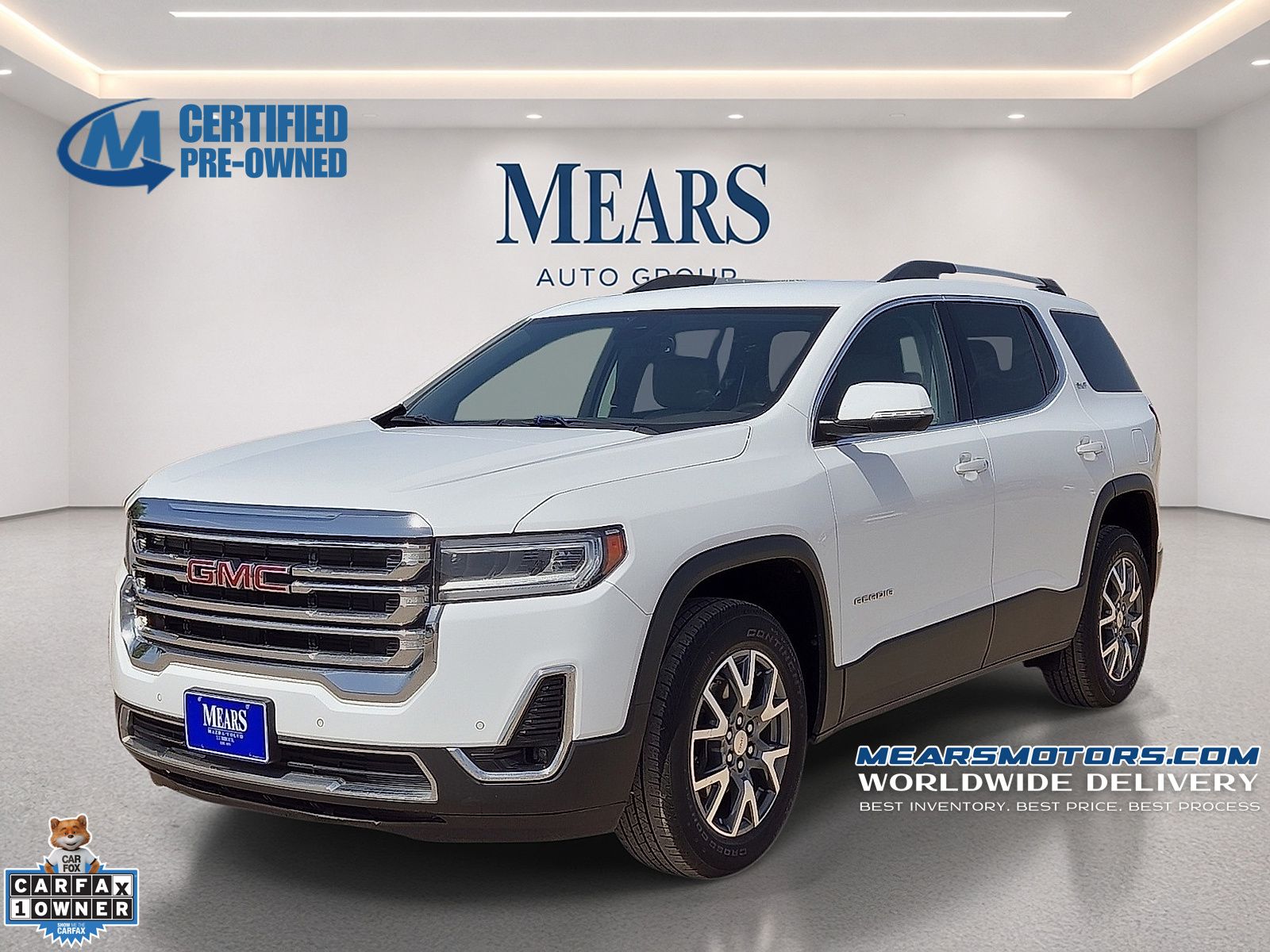 Summit White 2023 GMC Acadia SUV / Crossover Four-Wheel Drive 9-Speed Automatic