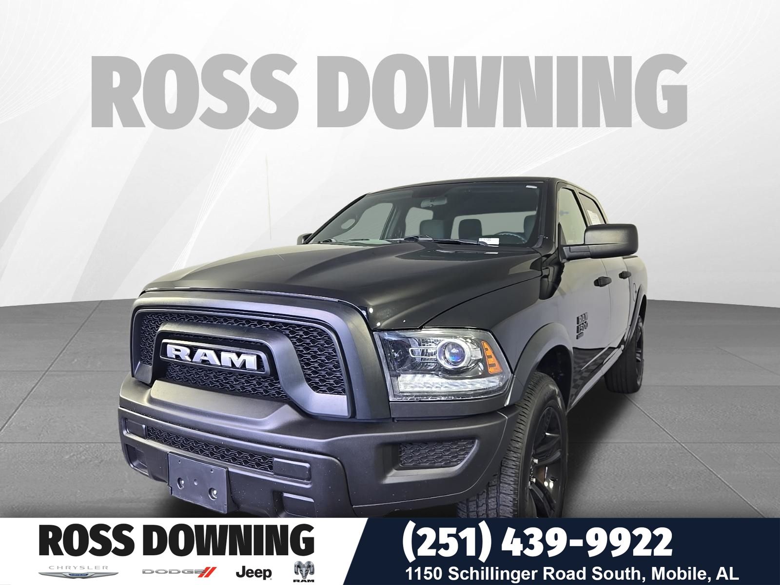 Diamond Black Crystal Pearlcoat 2024 RAM 1500 Pickup Truck Four-Wheel Drive 8-Speed Automatic