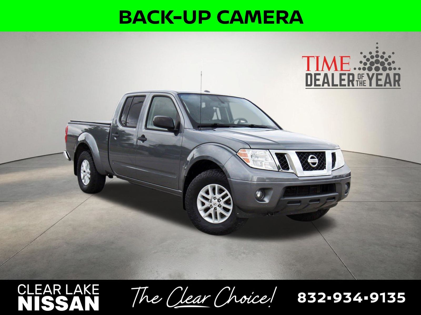 Gray (Gun Metallic) 2017 Nissan Frontier SV V6 Crew Cab 4WD Pickup Truck Four-Wheel Drive 5-Speed Automatic Overdrive
