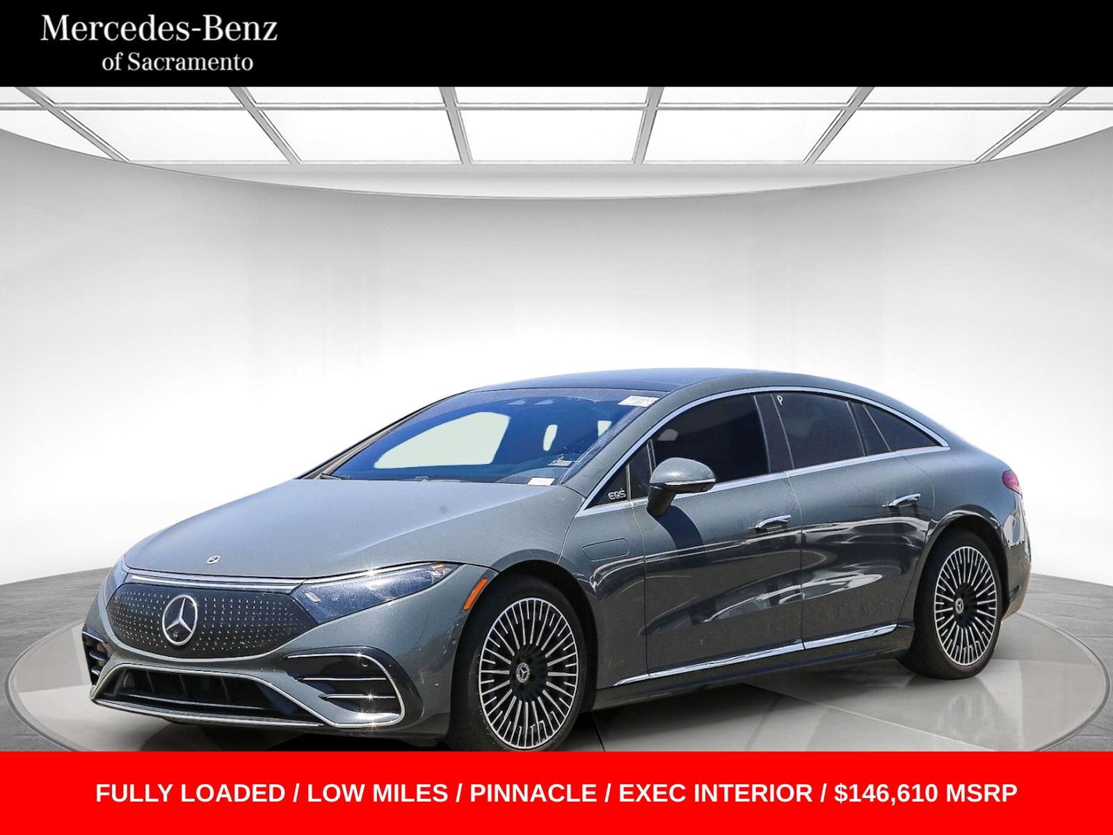 MANUFAKTUR Signature Silicon Gray 2024 Mercedes-Benz EQS 580 4MATIC Sedan All-Wheel Drive 1-Speed Automatic