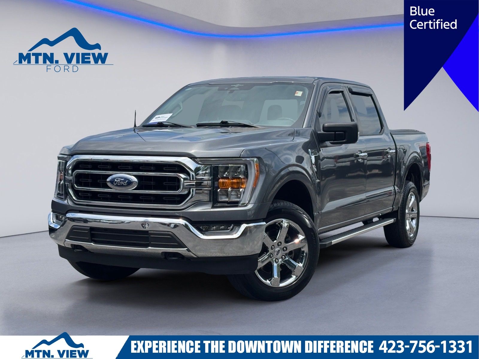 Gray Metallic 2023 Ford F-150 XLT SuperCrew 4WD Pickup Truck Four-Wheel Drive Automatic