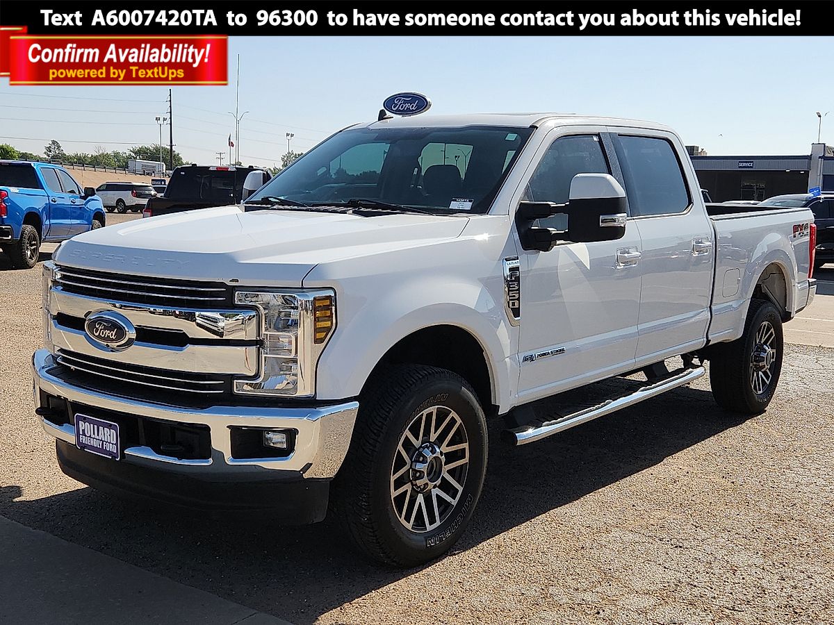 Oxford White 2019 Ford F-350 Super Duty Lariat Crew Cab 4WD Pickup Truck Four-Wheel Drive 6-Speed Automatic