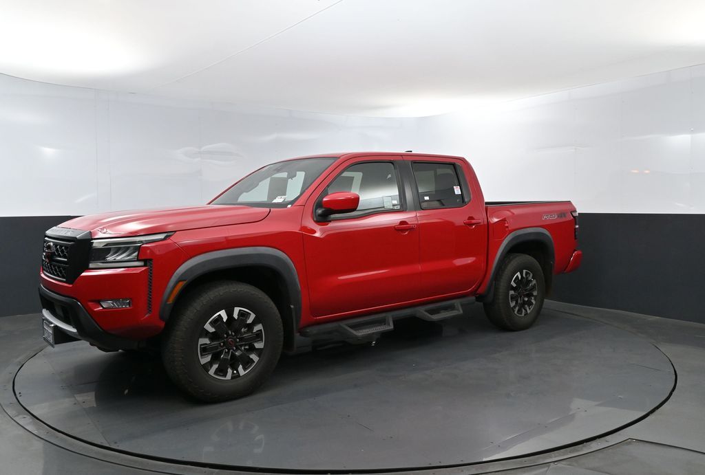 Red Alert 2023 Nissan Frontier Pickup Truck Four-Wheel Drive 9-Speed Automatic