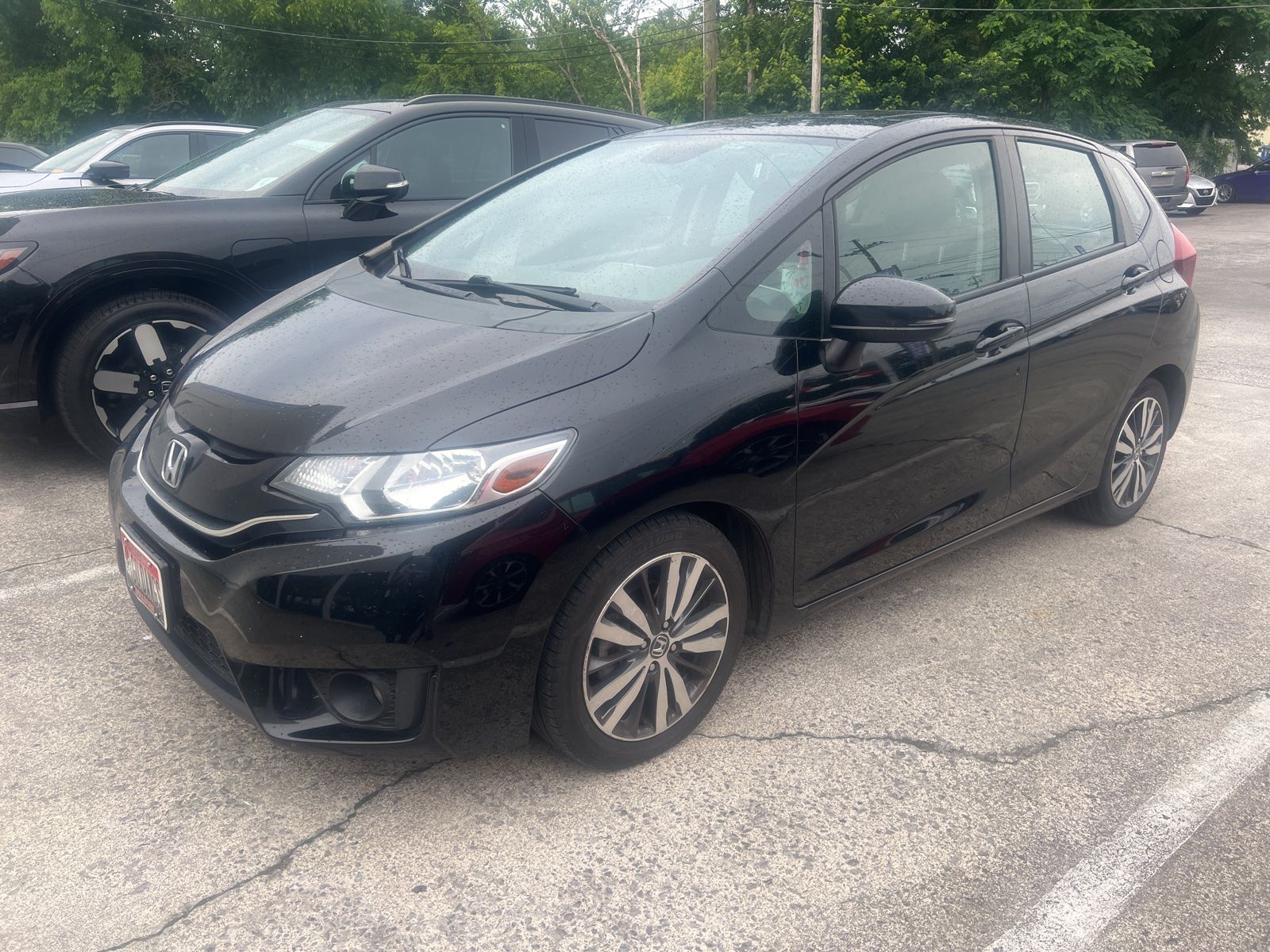 Black 2015 Honda Fit EX Hatchback Front-Wheel Drive Continuously Variable Transmission