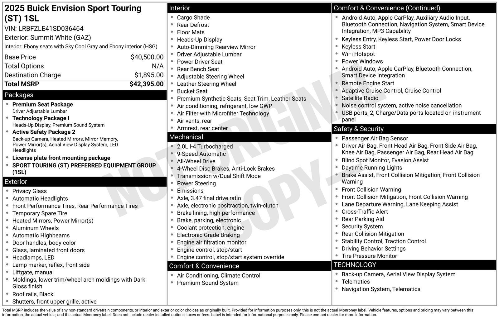 Used Car 2025 Buick Envision  Sport Touring For Sale Under $35,000 In Austin, Texas