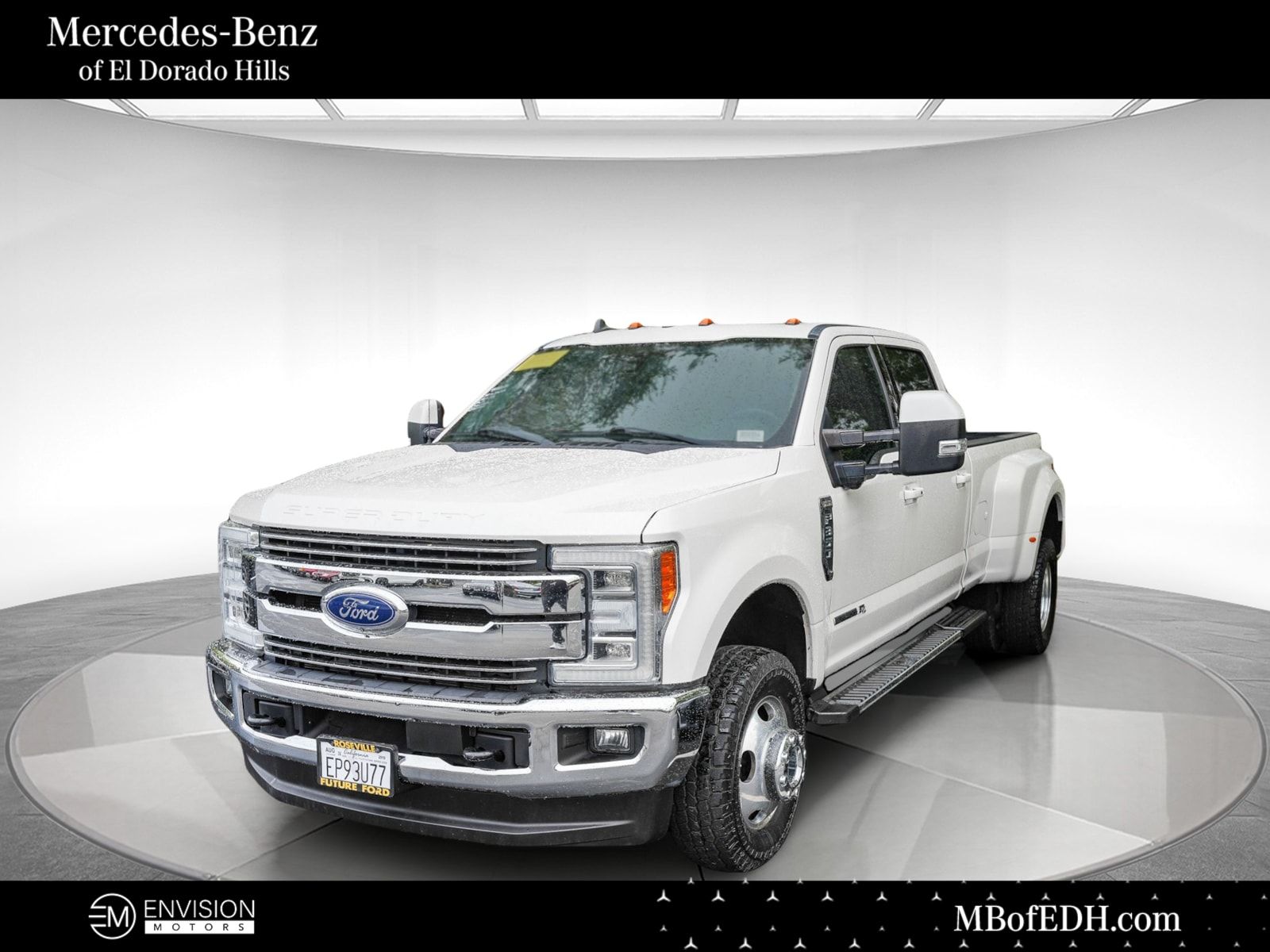 White Platinum Metallic Tri-Coat 2019 Ford F-350 Super Duty Lariat Crew Cab LB DRW 4WD Pickup Truck Four-Wheel Drive 6-Speed Automatic