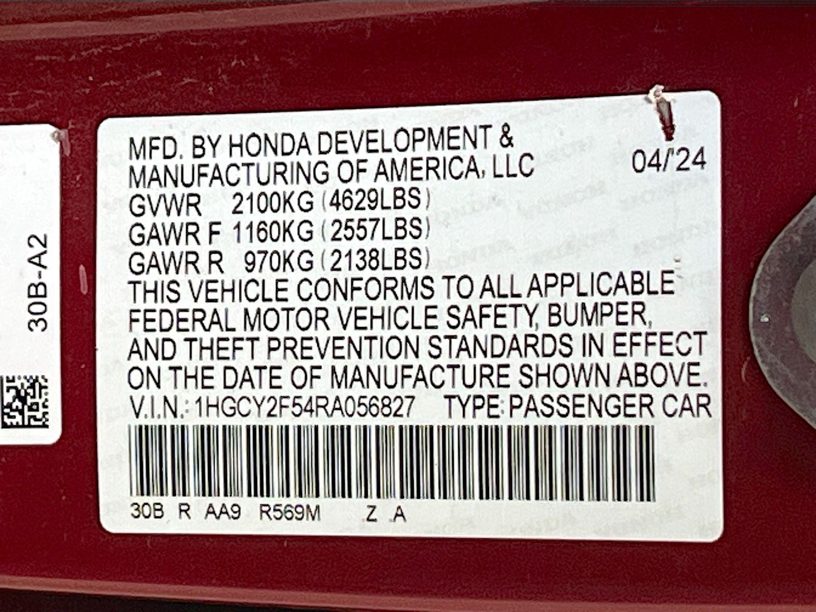 Used 2024 Red Honda Sport image 31