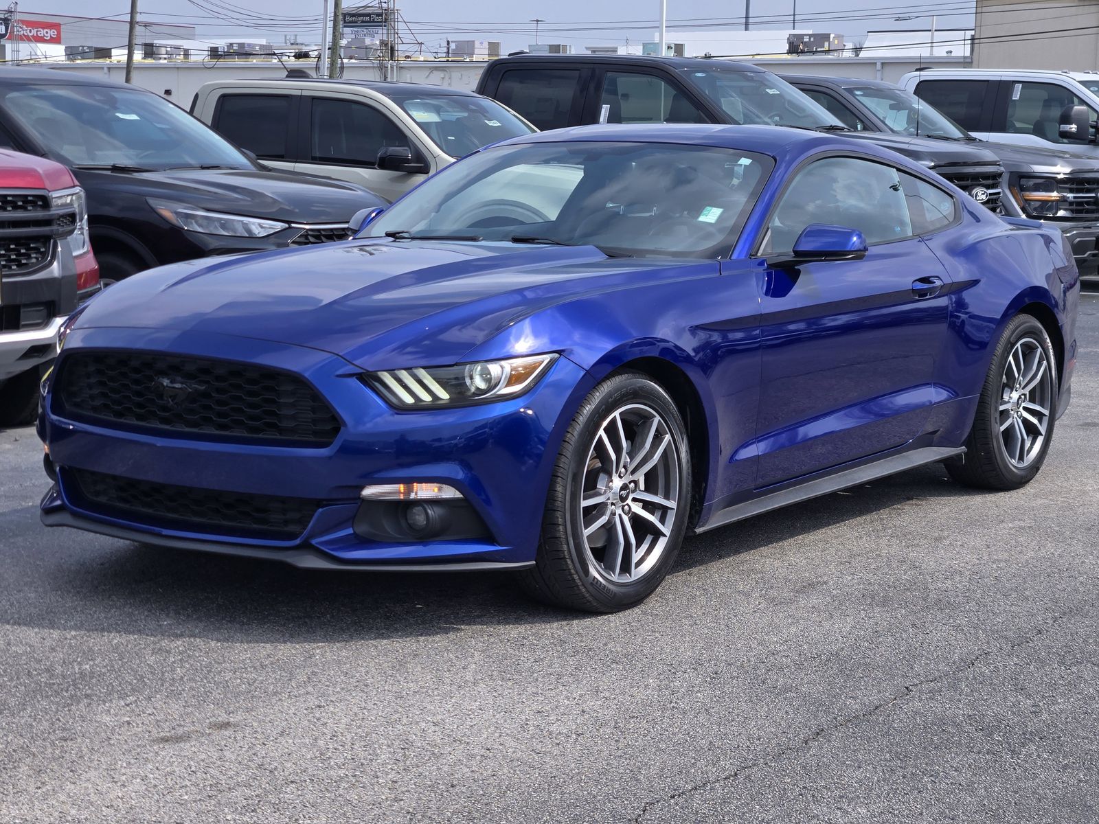 Deep Impact Blue Metallic 2016 Ford Mustang EcoBoost Premium Coupe RWD Coupe Rear-Wheel Drive 6-Speed Automatic