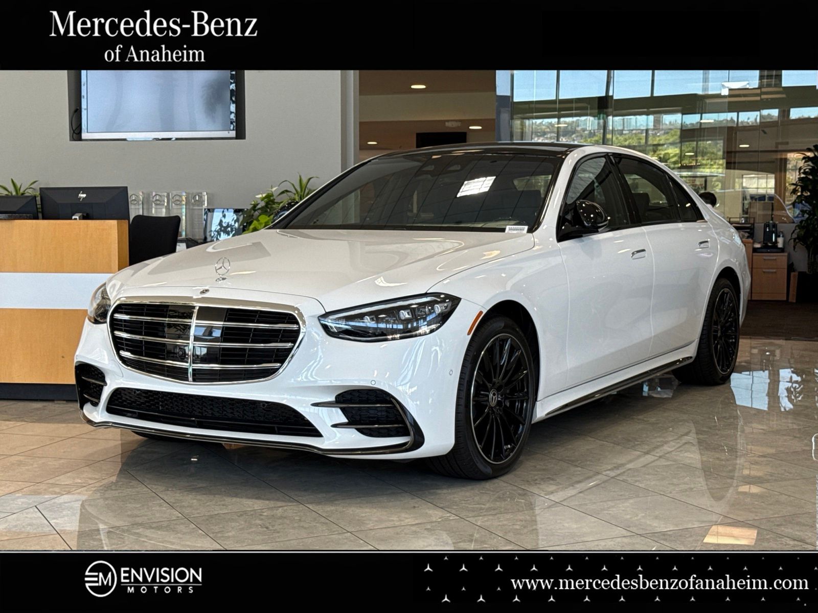 White 2025 Mercedes-Benz S-Class Sedan All-Wheel Drive 9-Speed Automatic