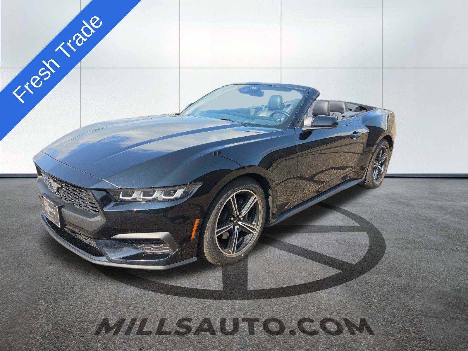Shadow Black 2024 Ford Mustang Convertible Rear-Wheel Drive Automatic