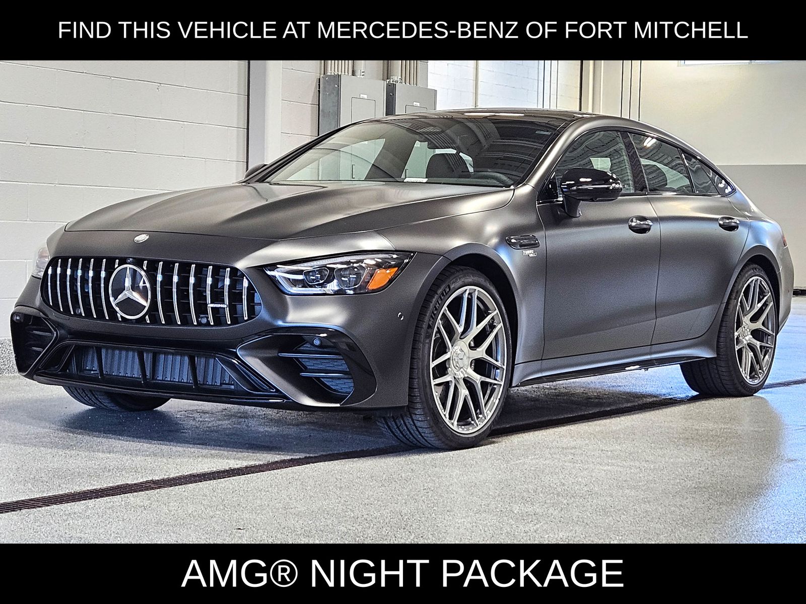 Gray (MANUFAKTUR Graphite Grey Magno) 2026 Mercedes-Benz AMG GT Coupe All-Wheel Drive 9-Speed Automatic