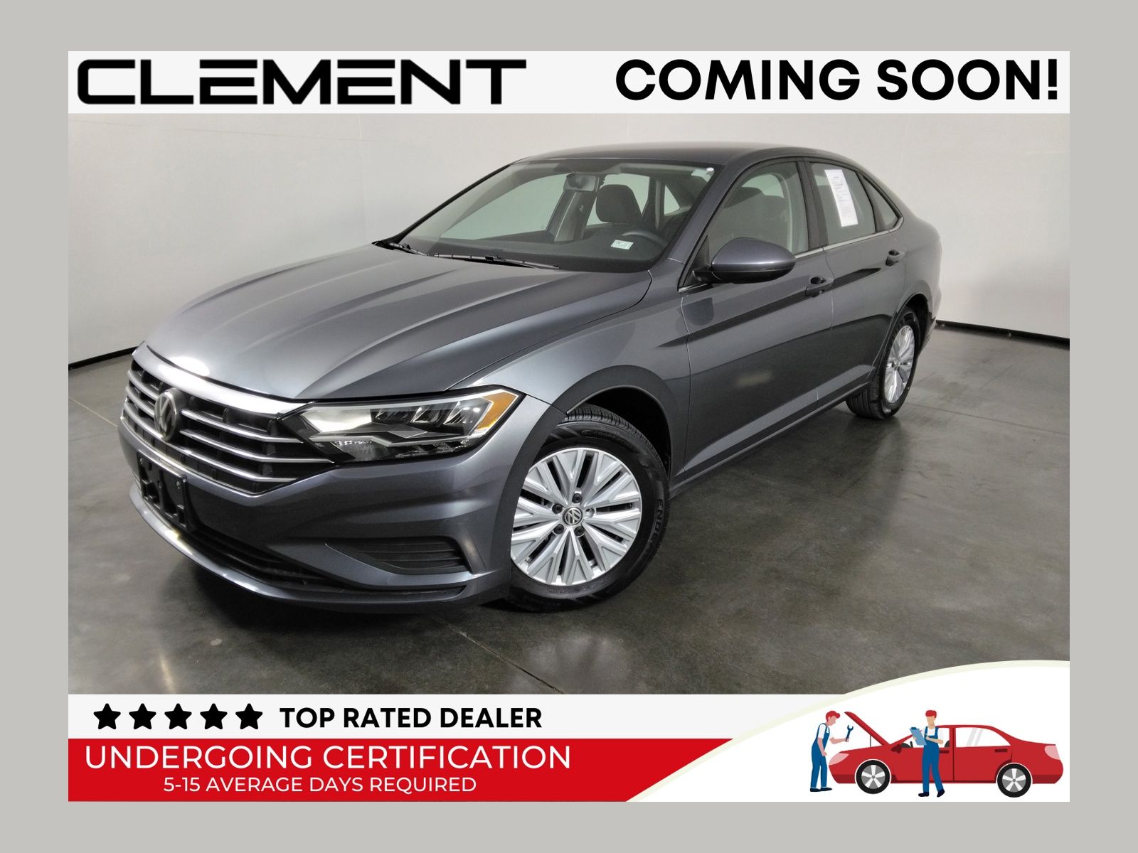 Gray 2019 Volkswagen Jetta Sedan Front-Wheel Drive 8-Speed Automatic