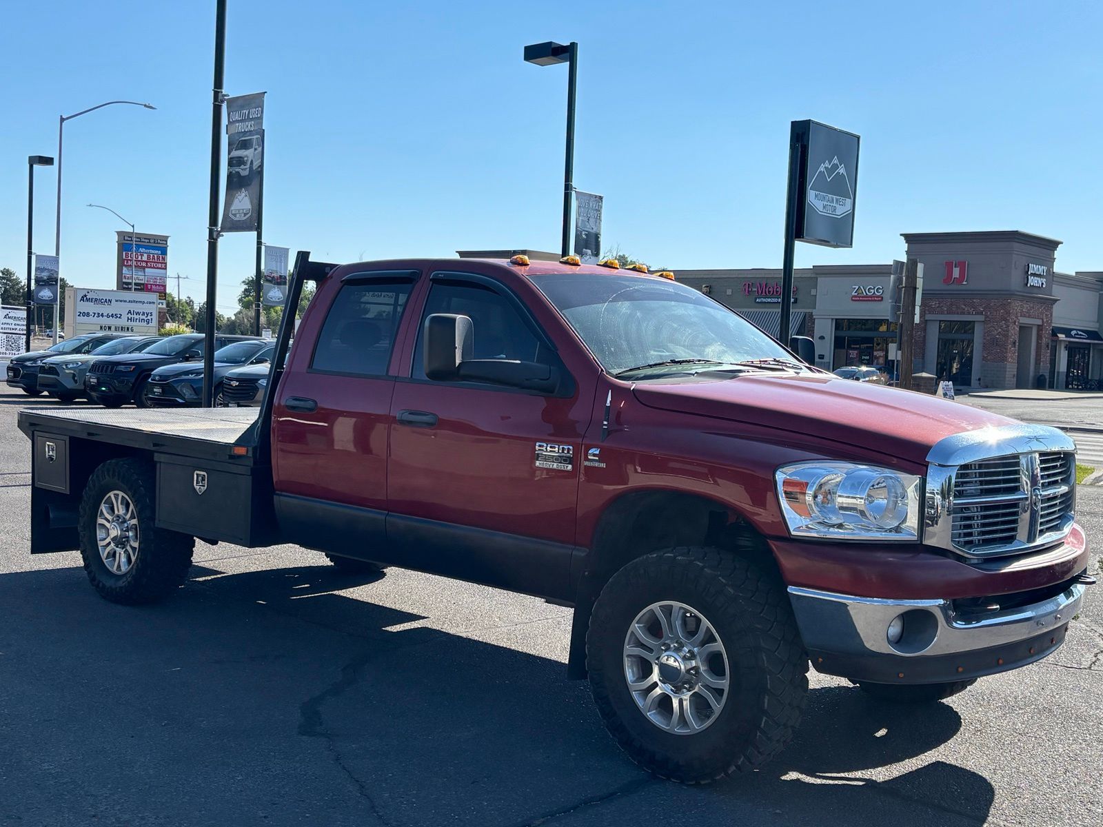 Inferno Red Crystal Pearlcoat 2008 Dodge RAM 2500 Pickup Truck Four-Wheel Drive 6-Speed Manual