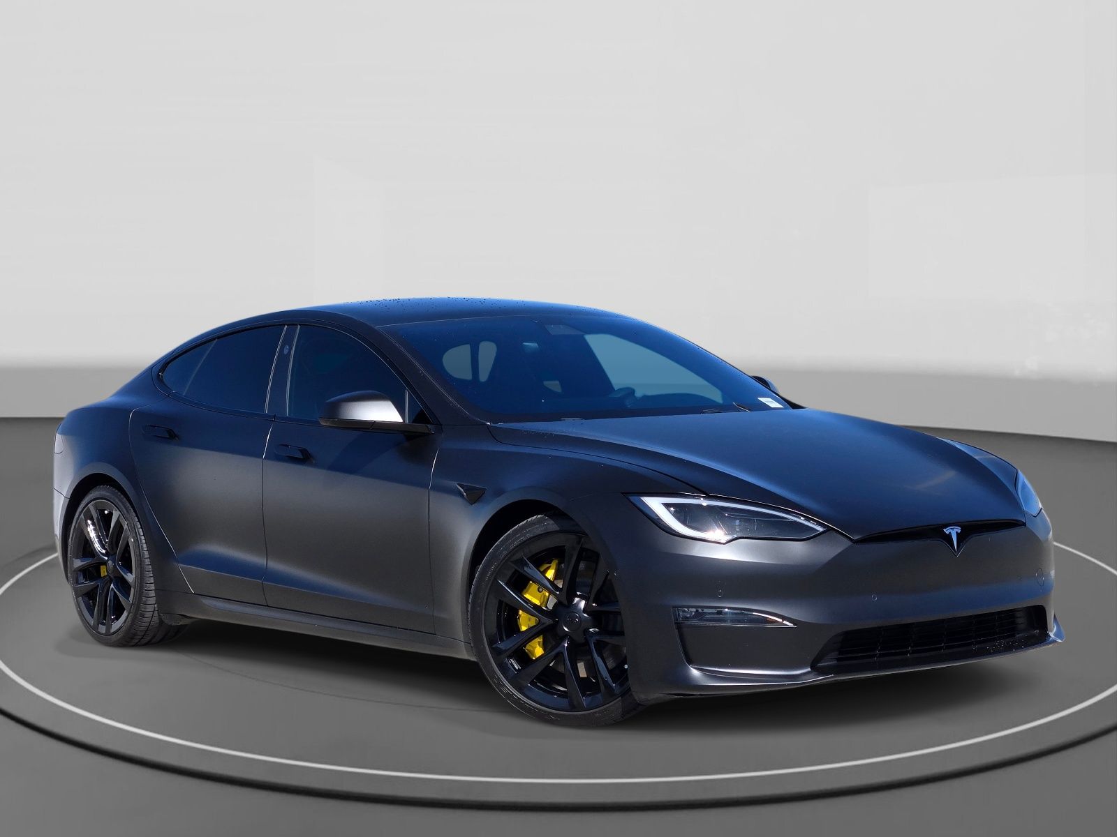 Solid Black 2022 Tesla Model S Plaid AWD Sedan All-Wheel Drive 1-Speed Automatic