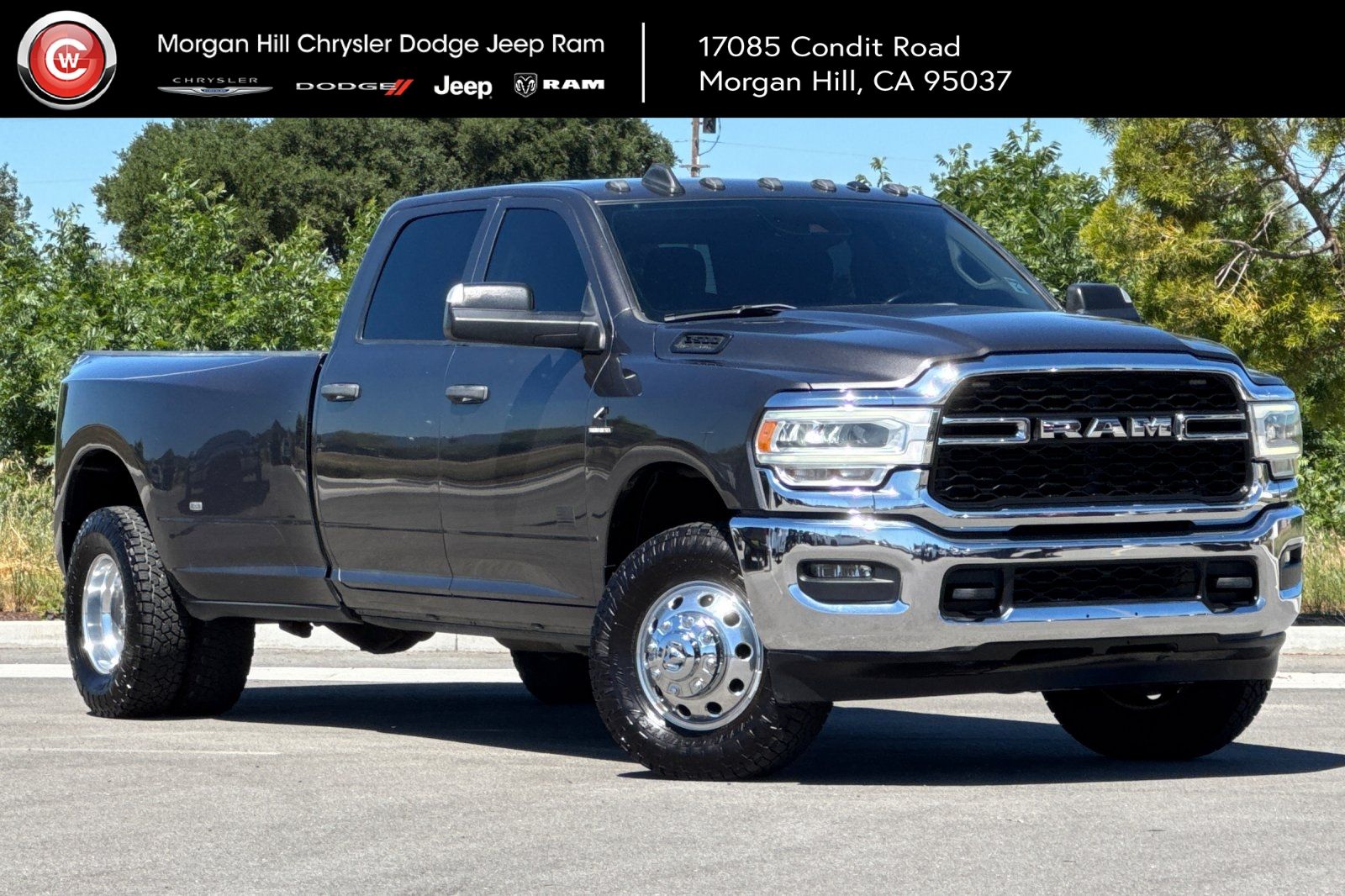 Gray (Granite Crystal Metallic Clearcoat) 2019 RAM 3500 Tradesman Crew Cab LB DRW 4WD Pickup Truck Four-Wheel Drive 6-Speed Automatic