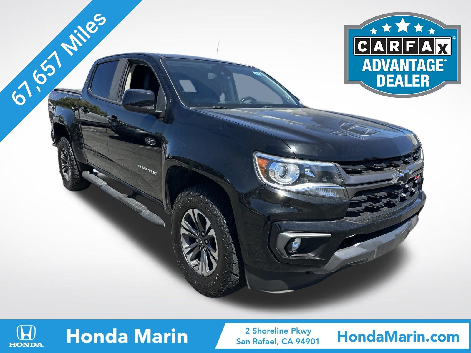 Black 2021 Chevrolet Colorado Pickup Truck Four-Wheel Drive 8-Speed Automatic