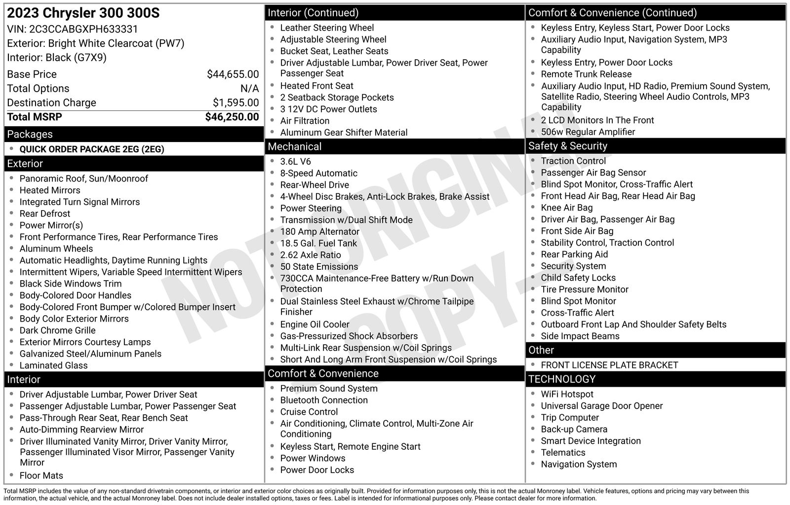 Used Car 2023 Chrysler 300  S For Sale Under $30,000 In Austin, Texas