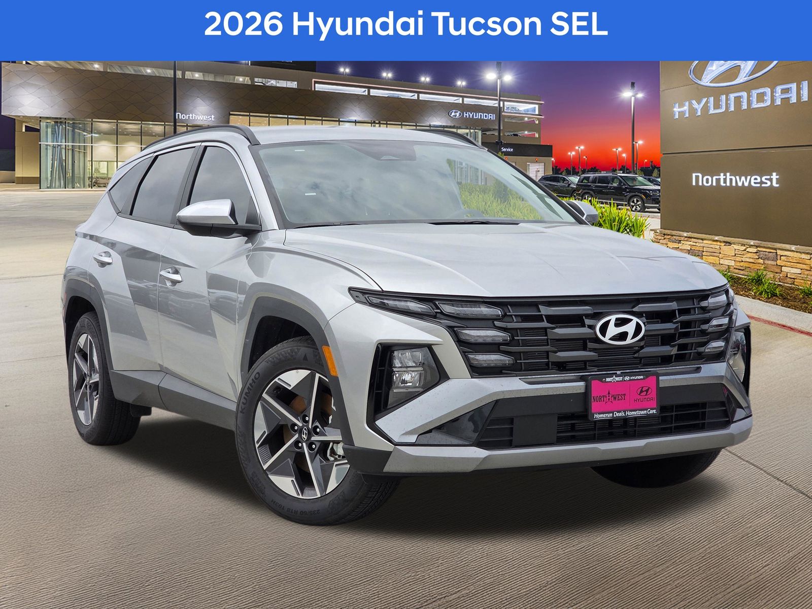 Shimmering Silver 2026 Hyundai Tucson SUV / Crossover Front-Wheel Drive 8-Speed Automatic