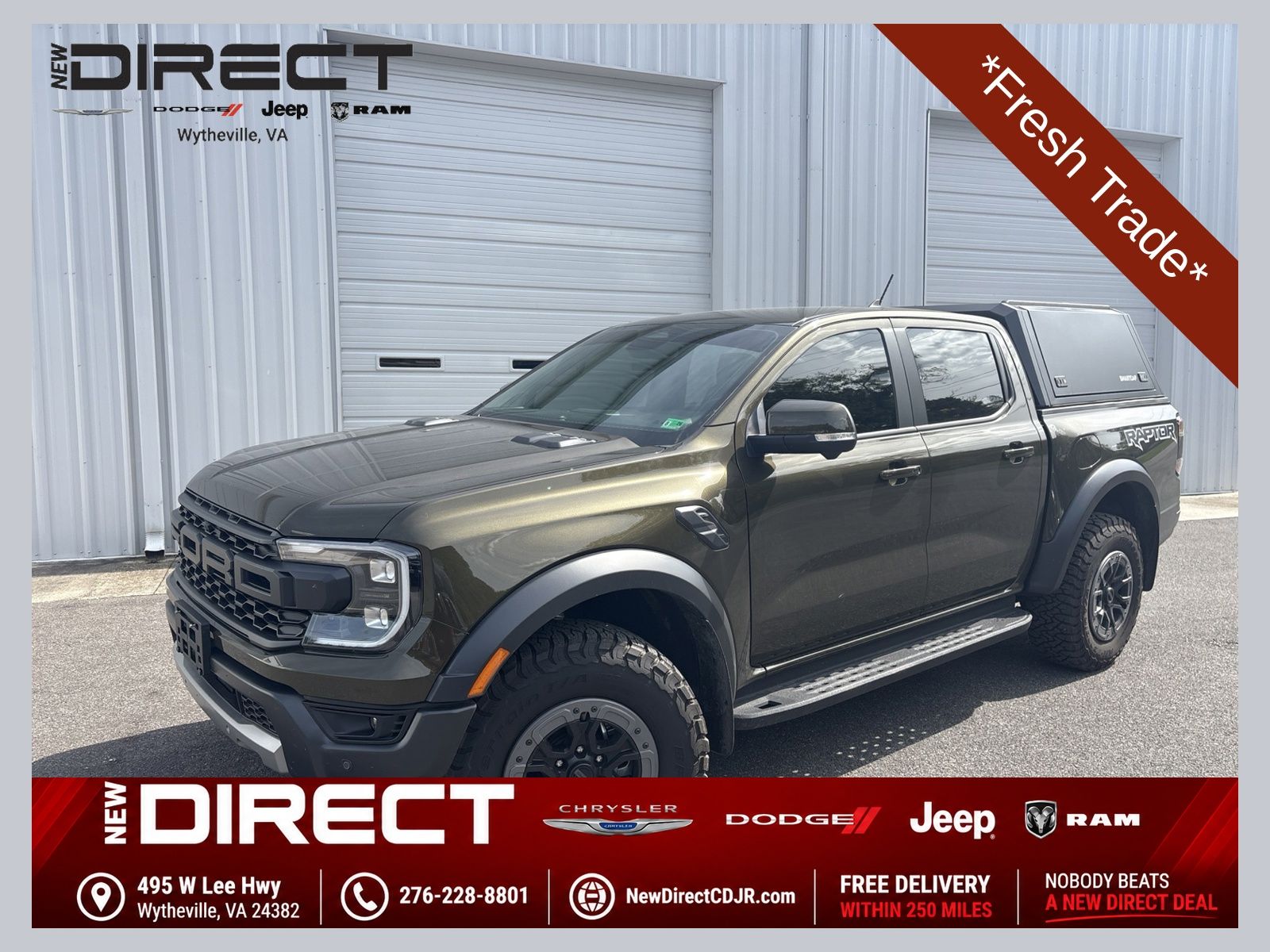 Green Metallic 2025 Ford Ranger Pickup Truck Four-Wheel Drive Automatic
